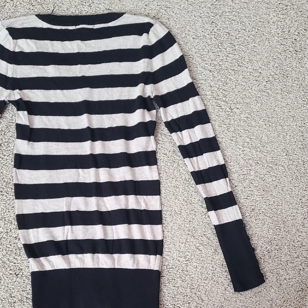 Ambiance Striped V-Neck Sweater